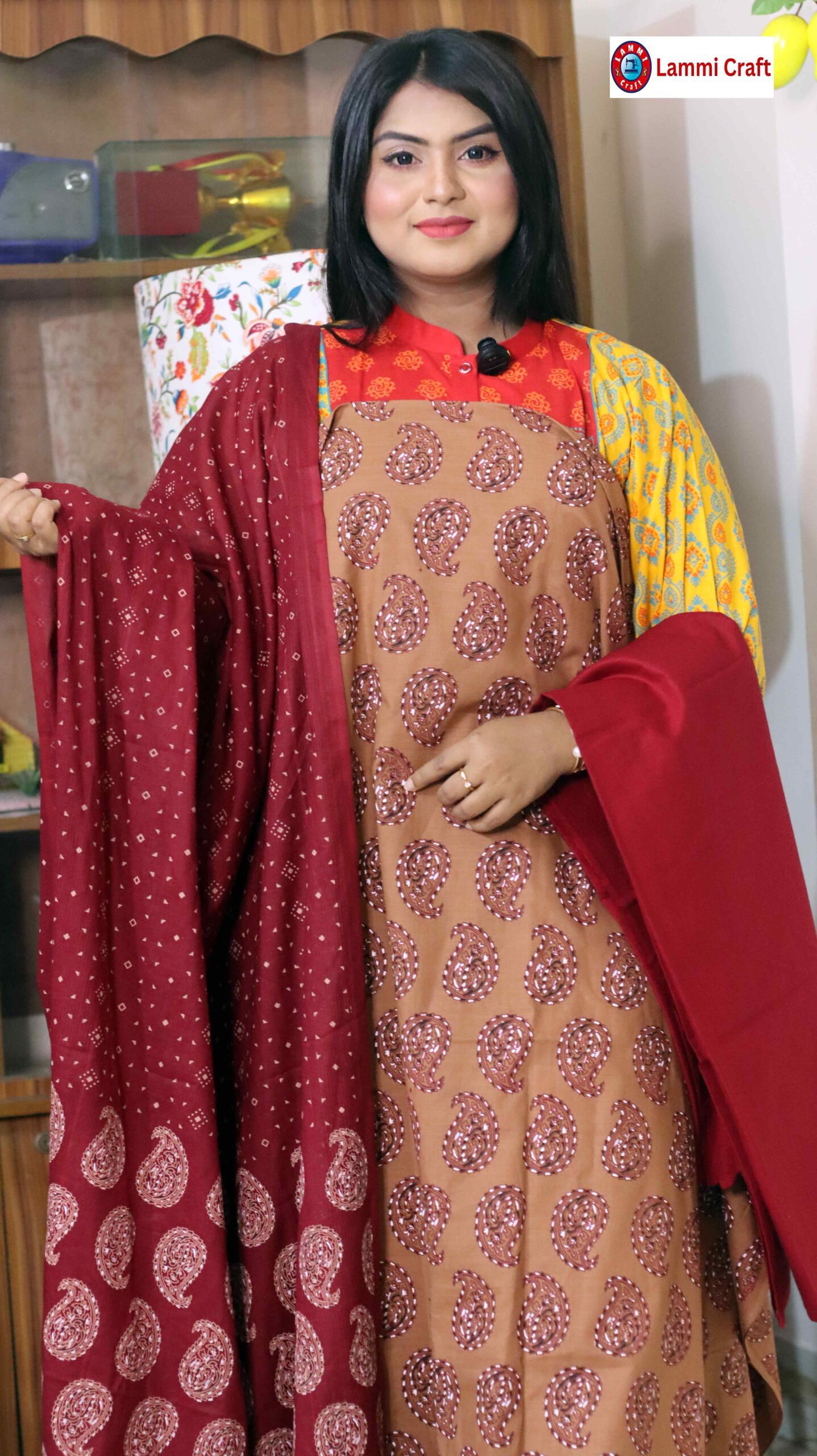 IMG_0302 Lammi Craft Cotton Unstitch 3 pieces for women- Un3pcs-3001 - Image 1